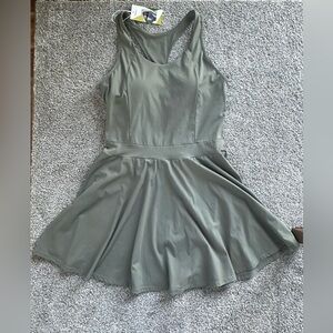 HALARA Sleeveless Moss Green Sporty Dress